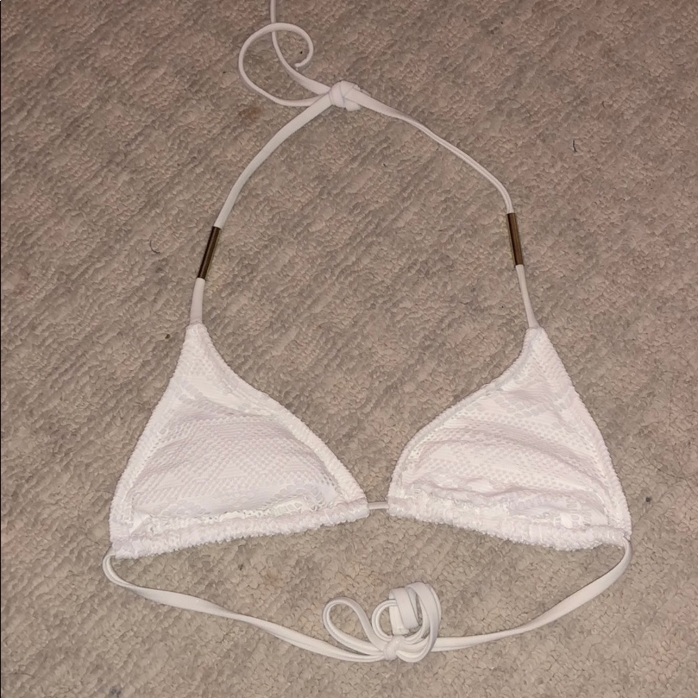 white bikini top
